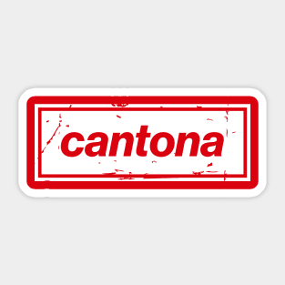 Cantona - The United Football Icon White Sticker